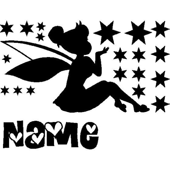Sticker prénom personnalisable Fée charmeuse