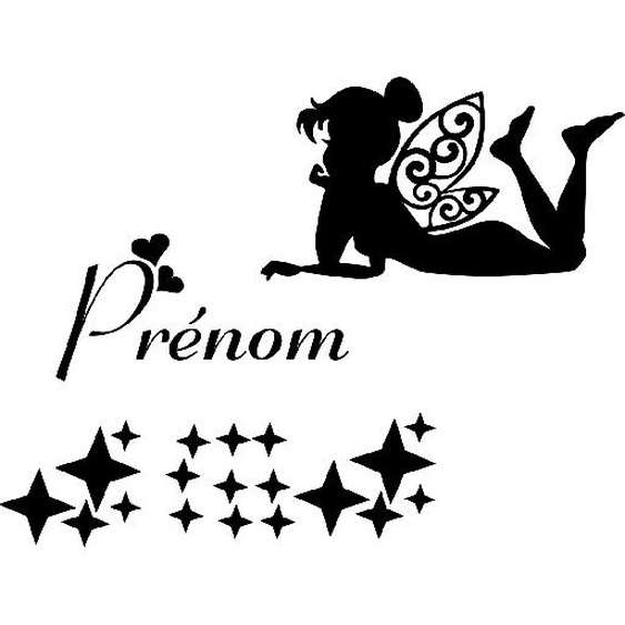 Sticker prénom personnalisable Fée rêveuse