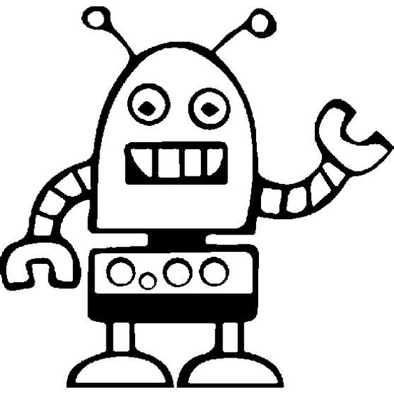 Sticker Robot venu d’espace
