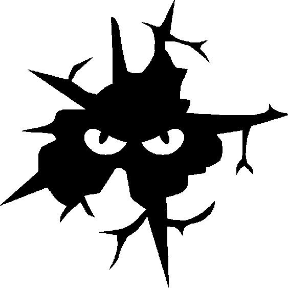 Sticker Silhouette dans un trou
