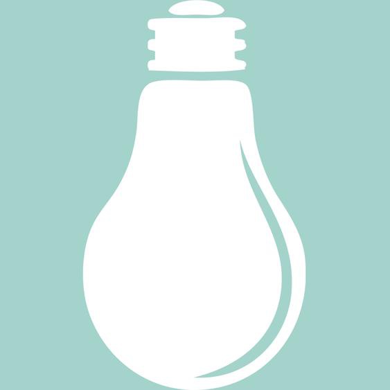 Sticker tableau blanc Design ampoule