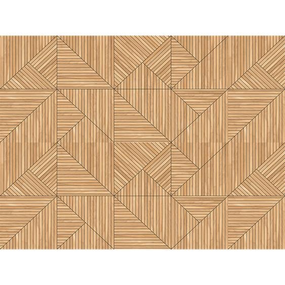 Sticker tête de lit bois art déco H120 x L160 cm