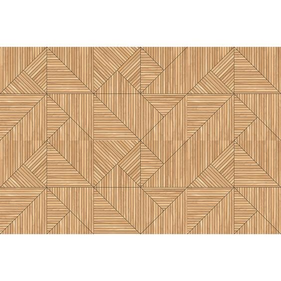 Sticker tête de lit bois art déco H120 x L180 cm