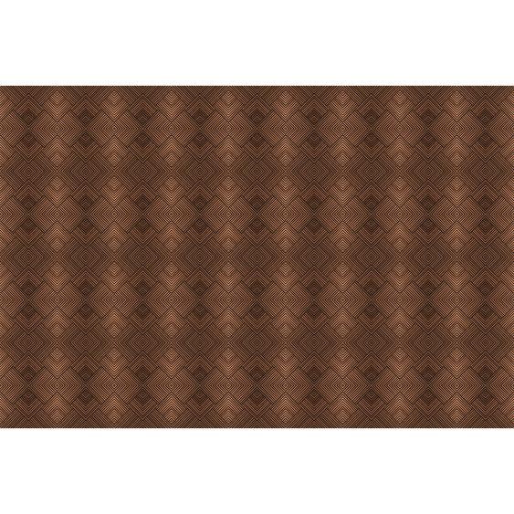 Sticker tête de lit bois brun art déco H120 x L180 cm