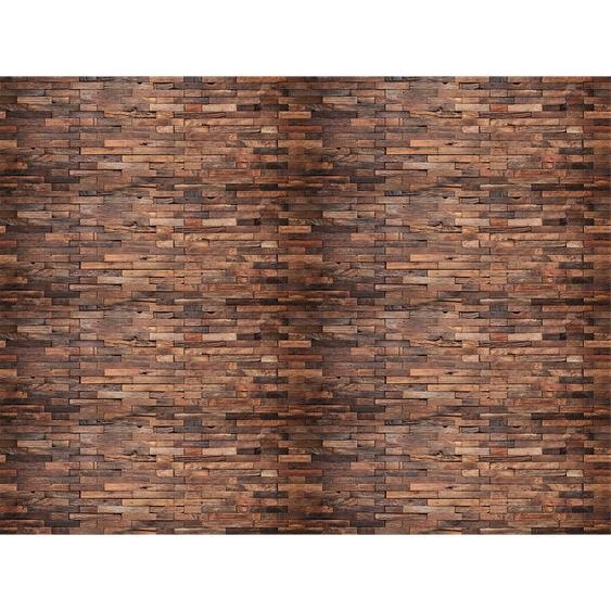 Sticker tête de lit bois brun vintage H120 x L160 cm