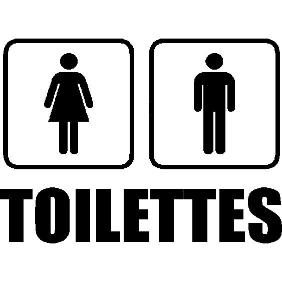 Sticker Toilettes Homme femme