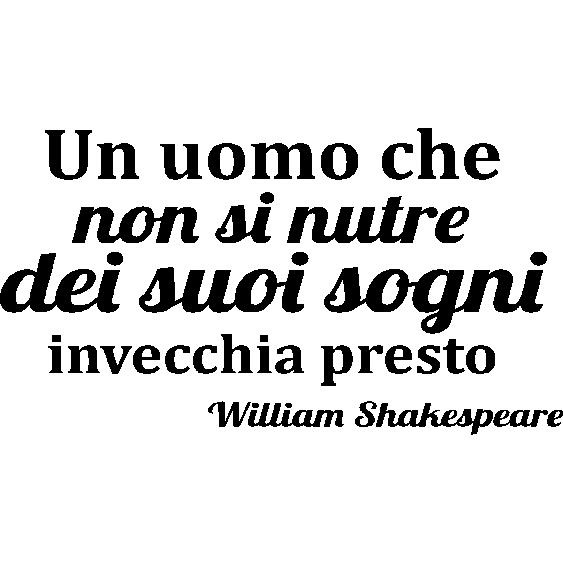 Sticker Un uomo e suoi sogni – William Shakespeare