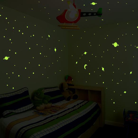 Sticker Univers environ 150 étoiles et planètes phosphorescentes