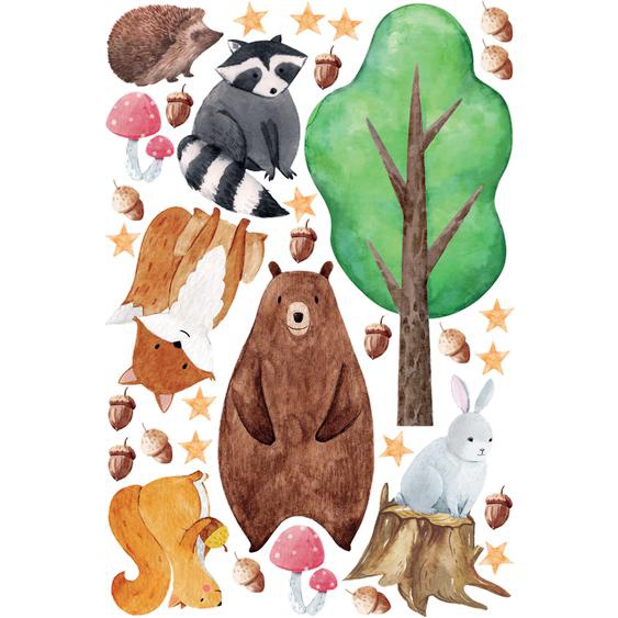 Stickers animaux cueilleurs de noisettes