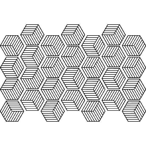 Stickers carrelages hexagones géométriques