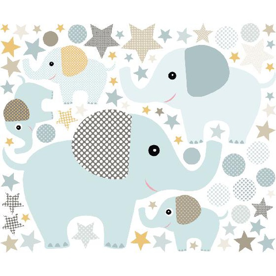 Stickers éléphants souriants