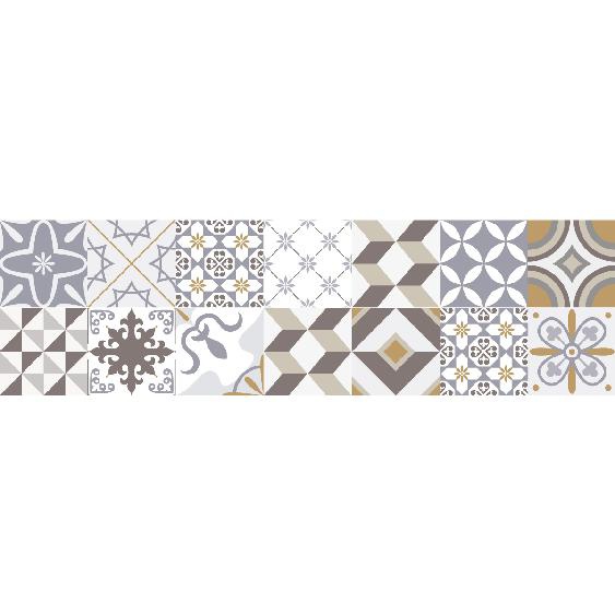 Stickers escalier carreaux de ciment lilania x 2