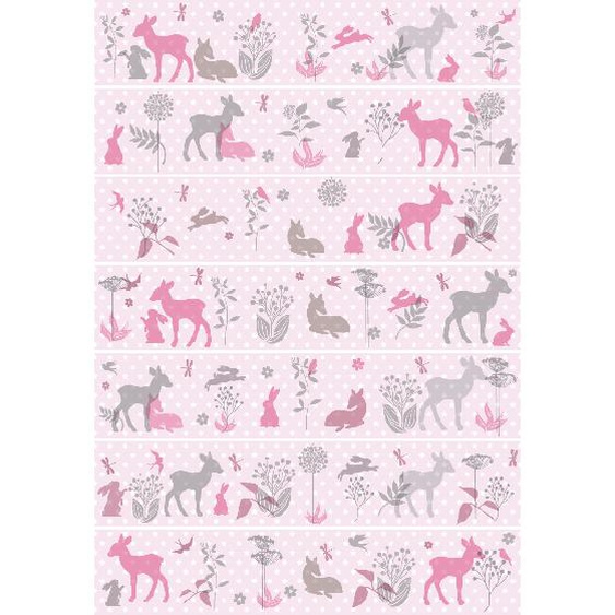 Stickers frise animaux scandinaves des bois