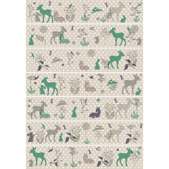 Stickers frise chambre enfant animaux de la forêt