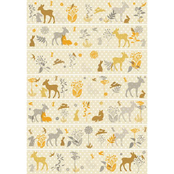 Stickers frise chambre enfant animaux des bois