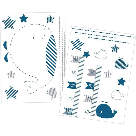 Stickers Muraux En Adhésif - Blue Baleine Blanc