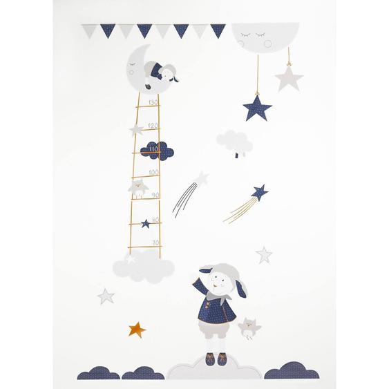 Stickers Muraux Mouton En Papier - Merlin Blanc