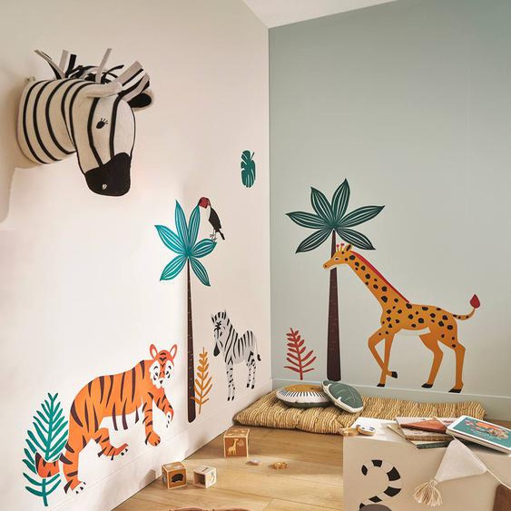 Stickers XL Green jungle multicolore