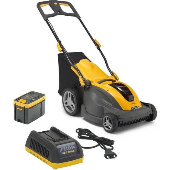 STIGA Tondeuse à gazon sans fil COMBI 344e, largeur de coupe 42 cm, fonction mulching, batterie et chargeur inclus