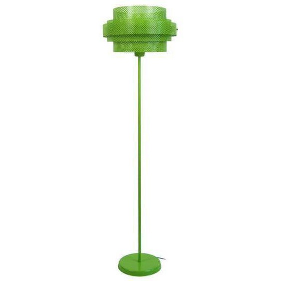 STOCKHOLM-Lampadaire droit métal  vert Abat-jour: cylindre métal vert pomme 1 ampoule E27 urbain P35xD35xH170cm