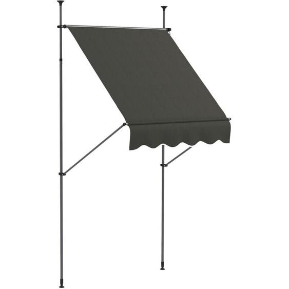 Outsunny - Store banne autoportant manuel rétractable 1,5L x 1,2l x 2,1-3H m inclinaison réglable métal alu polyester gris