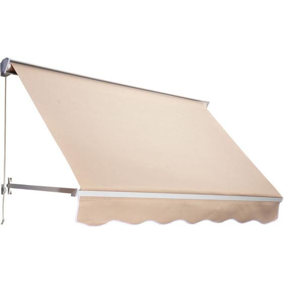 Outsunny - Store banne manuel inclinaison réglable aluminium polyester imperméabilisé 70L x 180l cm beige