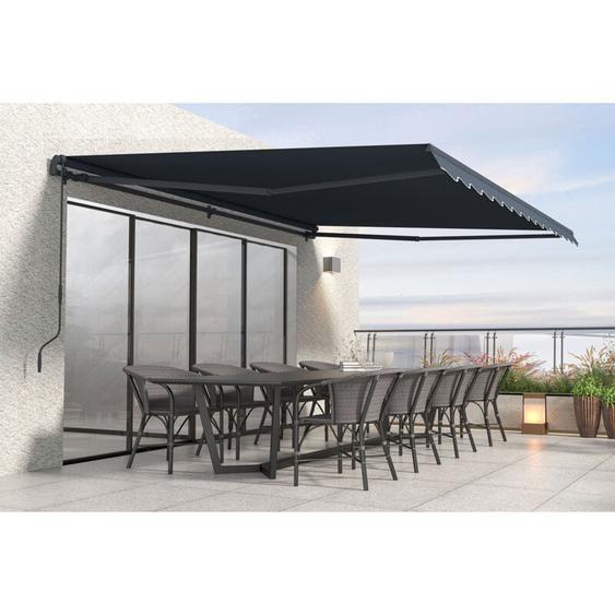 Cazeboo - Store banne monobloc Gris vecchio 4m x 3m