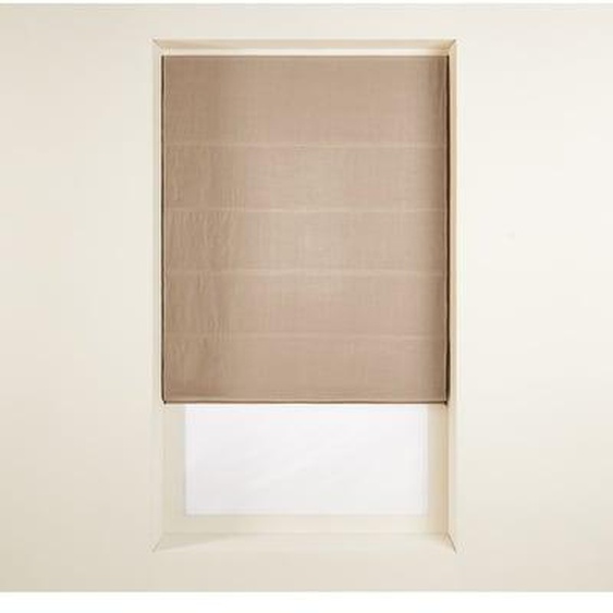 MADURA - Store bateau occultant Carlina  en Lin lavé légèrement froissé Beige