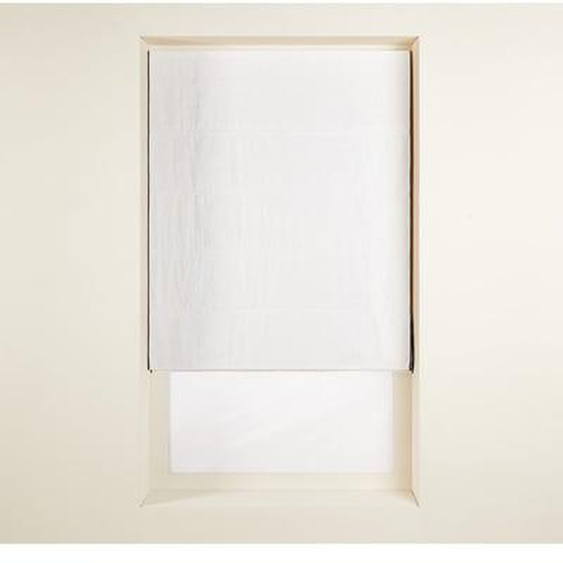 MADURA - Store bateau occultant Carlina  en Lin lavé légèrement froissé Beige