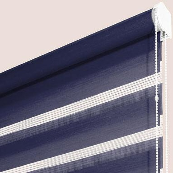 Store enrouleur duo bleu marine