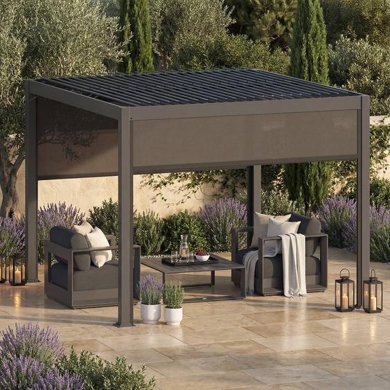 Store EVONIS Graphite Pour Côté 3 m - 2,7 Aluminium, Texaline Hespéride