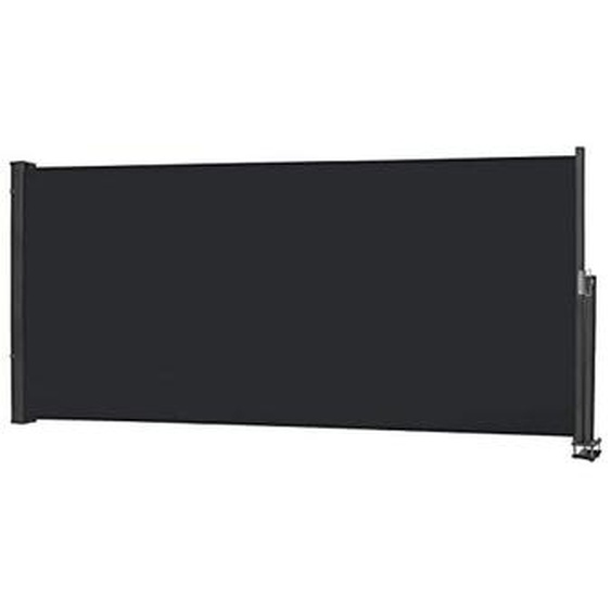 Hengmei - Store Latéral 120 x 300cm Brise-vue extensible - Opaque - Protection uv - Store latéral avec poignée, anthracite naizy