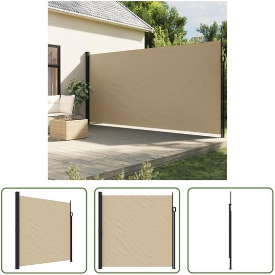 Store latéral extensible The Living Store, beige, 200 x 500 cm