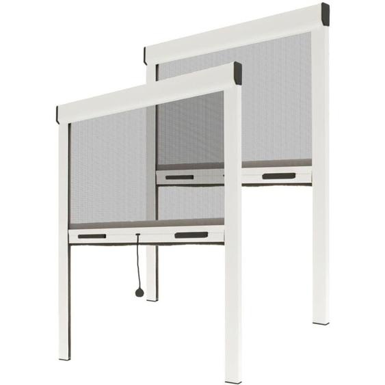 Avosdim - Store Moustiquaire Recoupable Alu - l 100 x h 160 cm - Blanc - Lot 2