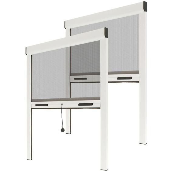 Avosdim - Store Moustiquaire Recoupable Alu - l 125 x h 160 cm - Blanc - Lot 2