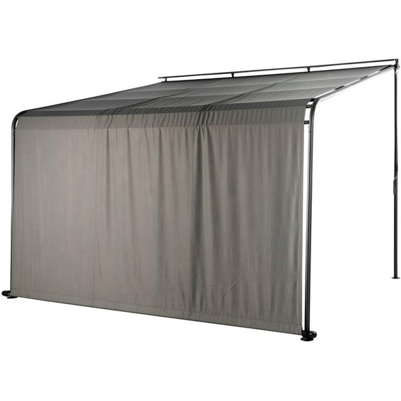 Store pour pergola MADÈRE Ardoise 4 x 3 m - Acier traité époxy, Polyester Hespéride
