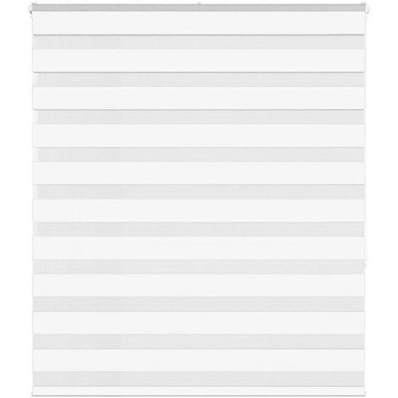 Store zèbre blanc 130x150 cm largeur du tissu 125,9cm polyester