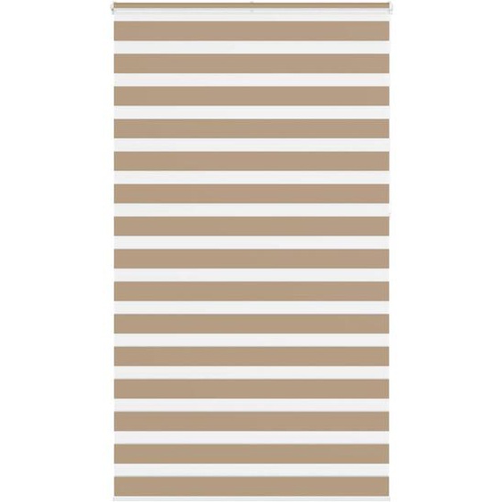 Store zèbre marron sable largeur du tissu 115,9 cm polyester