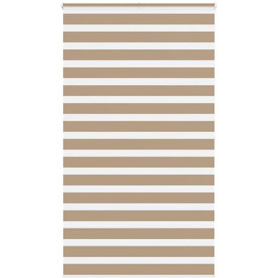 Store zèbre marron sable largeur du tissu 125,9 cm polyester