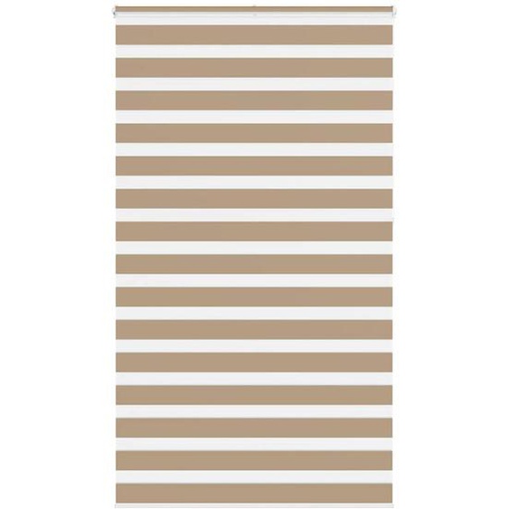 Store zèbre marron sable largeur du tissu 125,9cm polyester