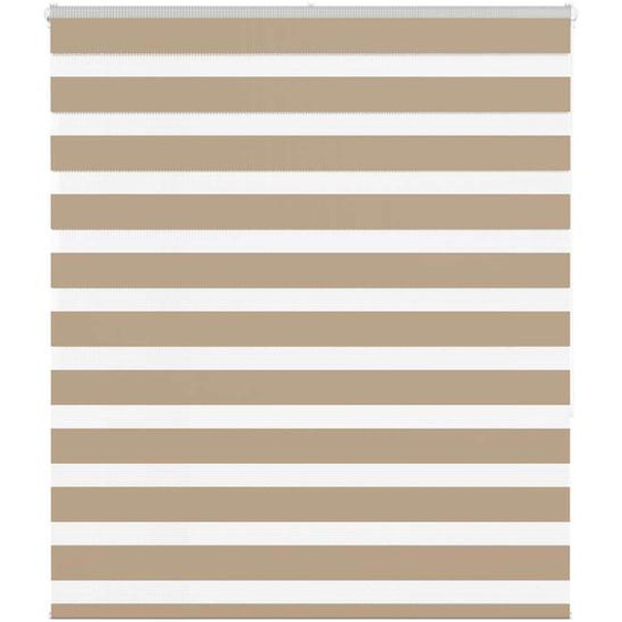 Store zèbre marron sable largeur du tissu 125,9cm polyester