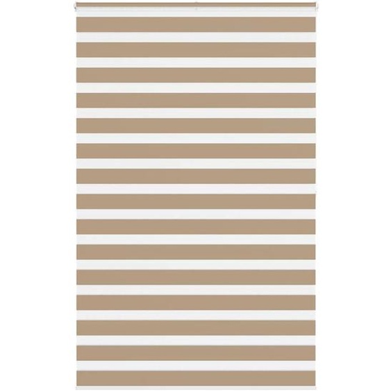 Store zèbre marron sable largeur du tissu 135,9 cm polyester