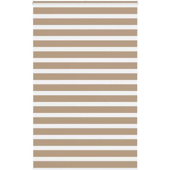 Store zèbre marron sable largeur du tissu 140,9cm polyester