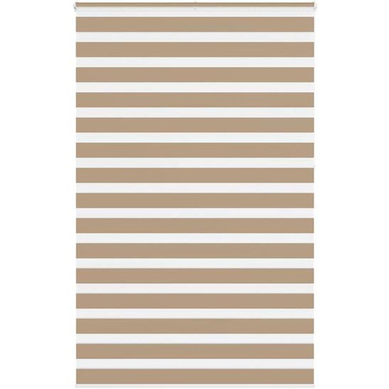 Store zèbre marron sable largeur du tissu 145,9 cm polyester