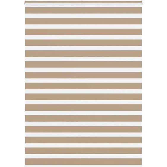 Store zèbre marron sable largeur du tissu 150,9 cm polyester