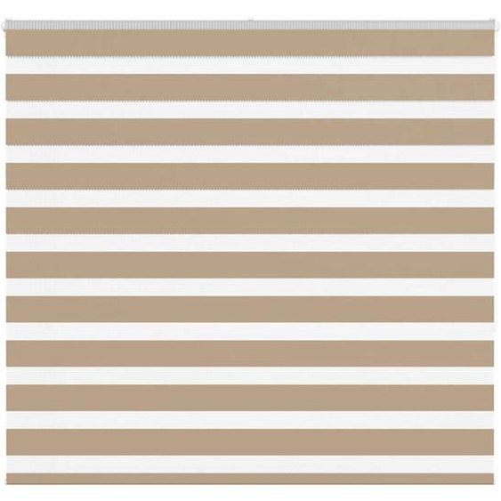 Store zèbre marron sable largeur du tissu 155,9cm polyester