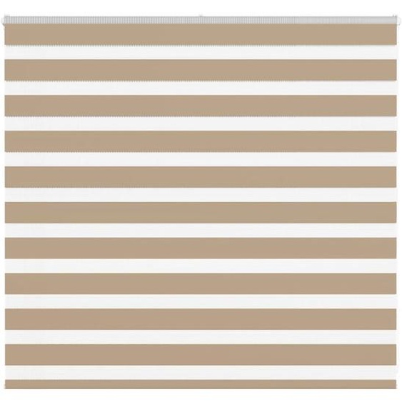 Store zèbre marron sable largeur du tissu 160,9 cm polyester