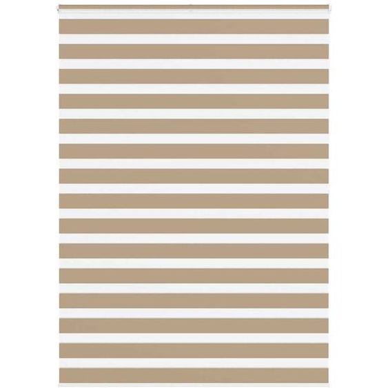 Store zèbre marron sable largeur du tissu 160,9 cm polyester