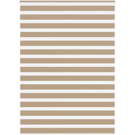 Store zèbre marron sable largeur du tissu 160,9 cm polyester