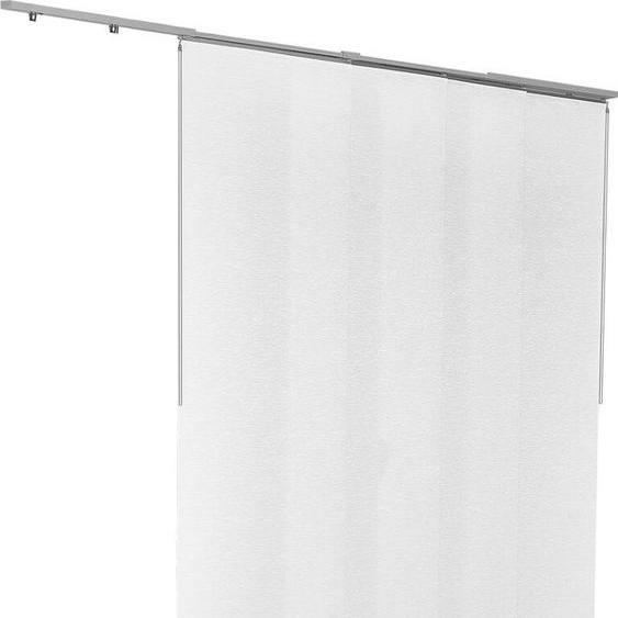 Stores à panneaux coulissants Rail extensible de 116 cm à 218 cm Largeur ajustable Blanc